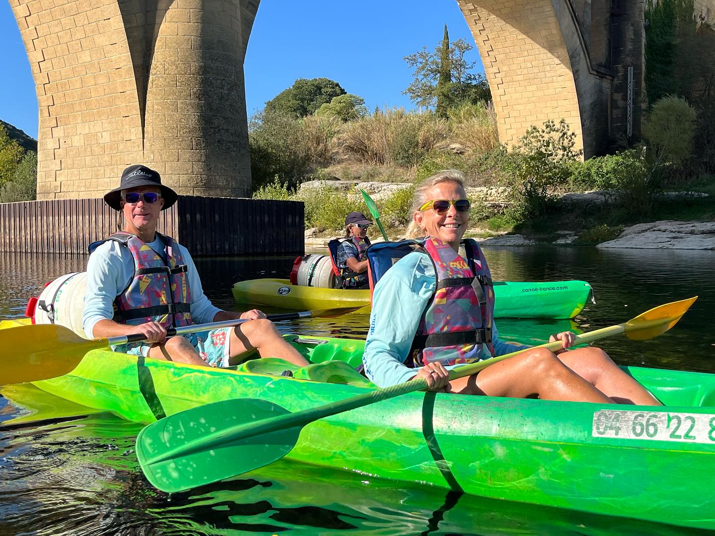 Canoe trip to the Pont du Gard in France